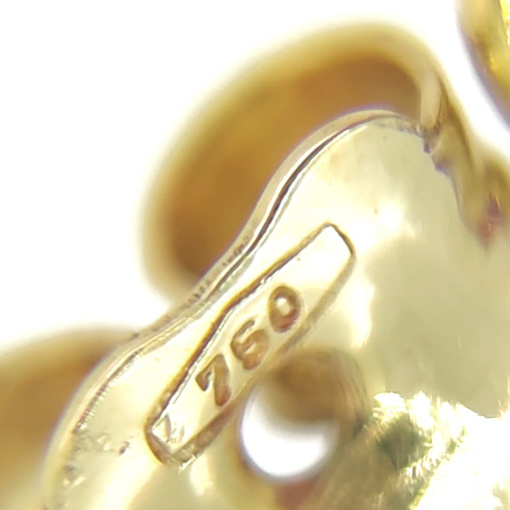18 carati Oro Giallo - Orecchini con Zirconi e Rubini 0.96 ct