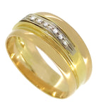 18 carati Oro bianco, oro giallo - Anello - 0.14 ct Diamante