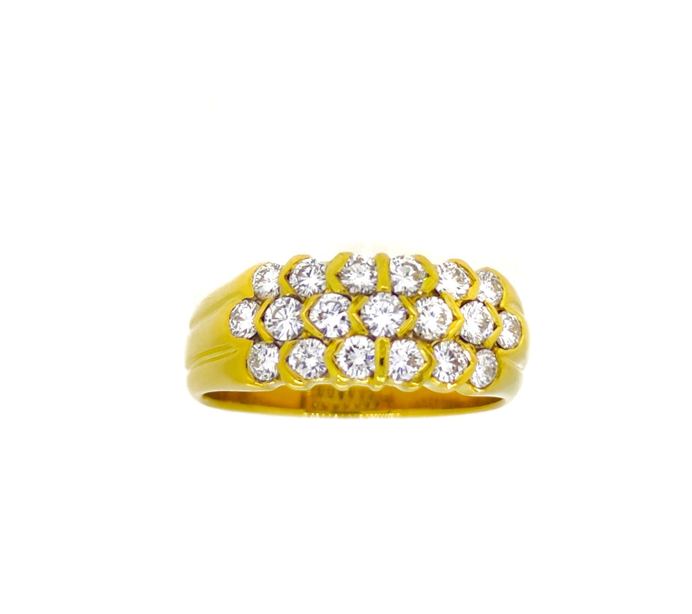 Anello - Oro 18 kt - Oro giallo - 0.76ct. Diamante
