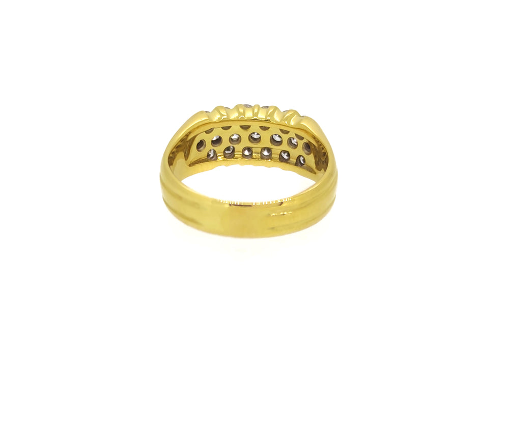 Anello - Oro 18 kt - Oro giallo - 0.76ct. Diamante