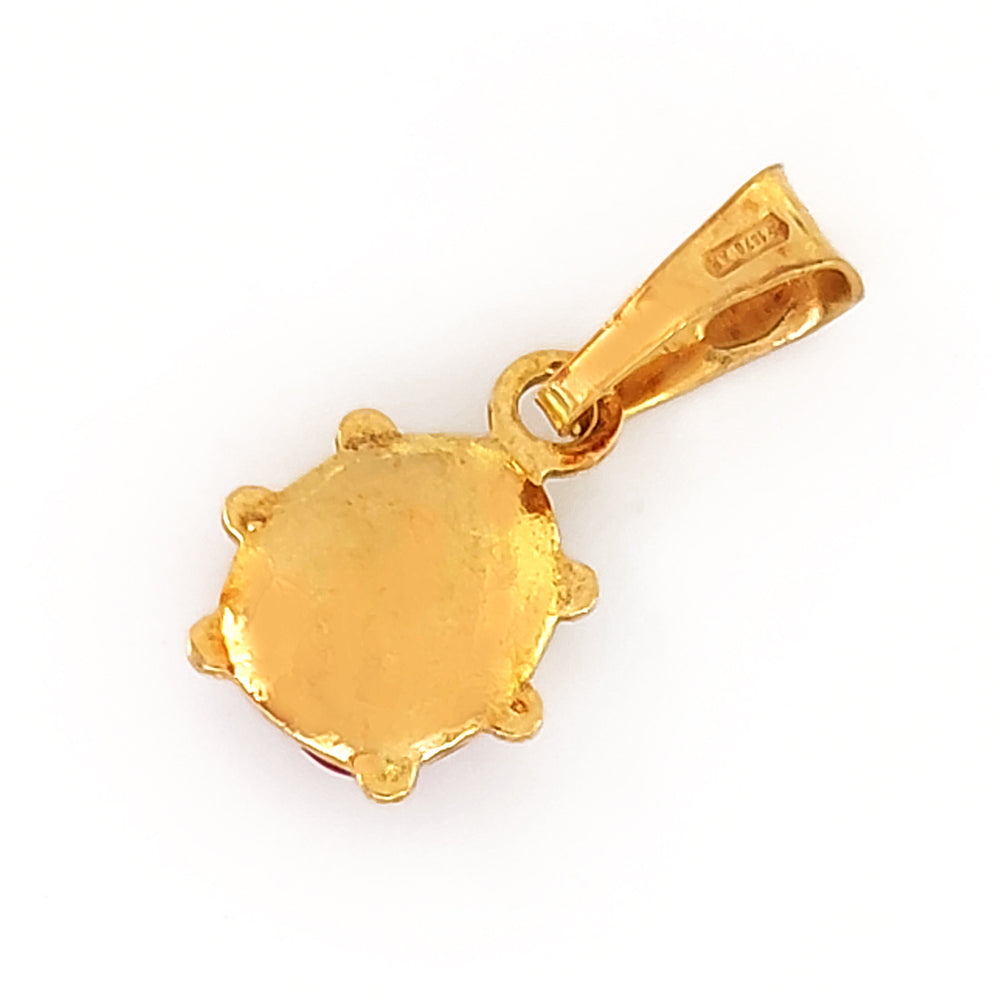 18 carati Oro giallo - Pendente con superficie smaltata