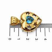 Ciondolo - 18 carati Oro giallo - 2ct. tw. Topazio - Made in Italy - HandMade
