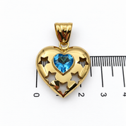 Ciondolo - 18 carati Oro giallo - 2ct. tw. Topazio - Made in Italy - HandMade