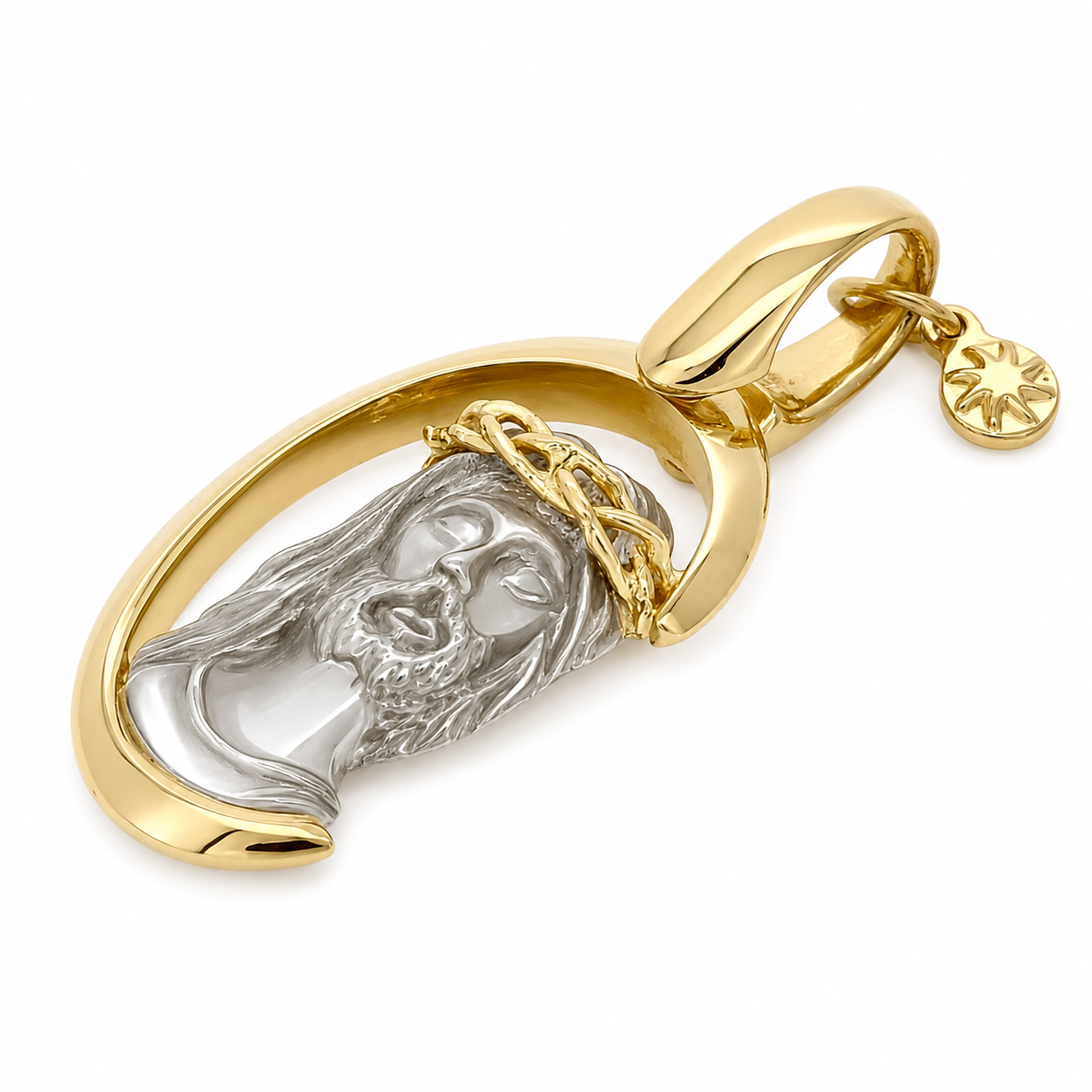 Ciondolo - 18 carati Oro giallo, Oro bianco - Made in Italy - Handmade