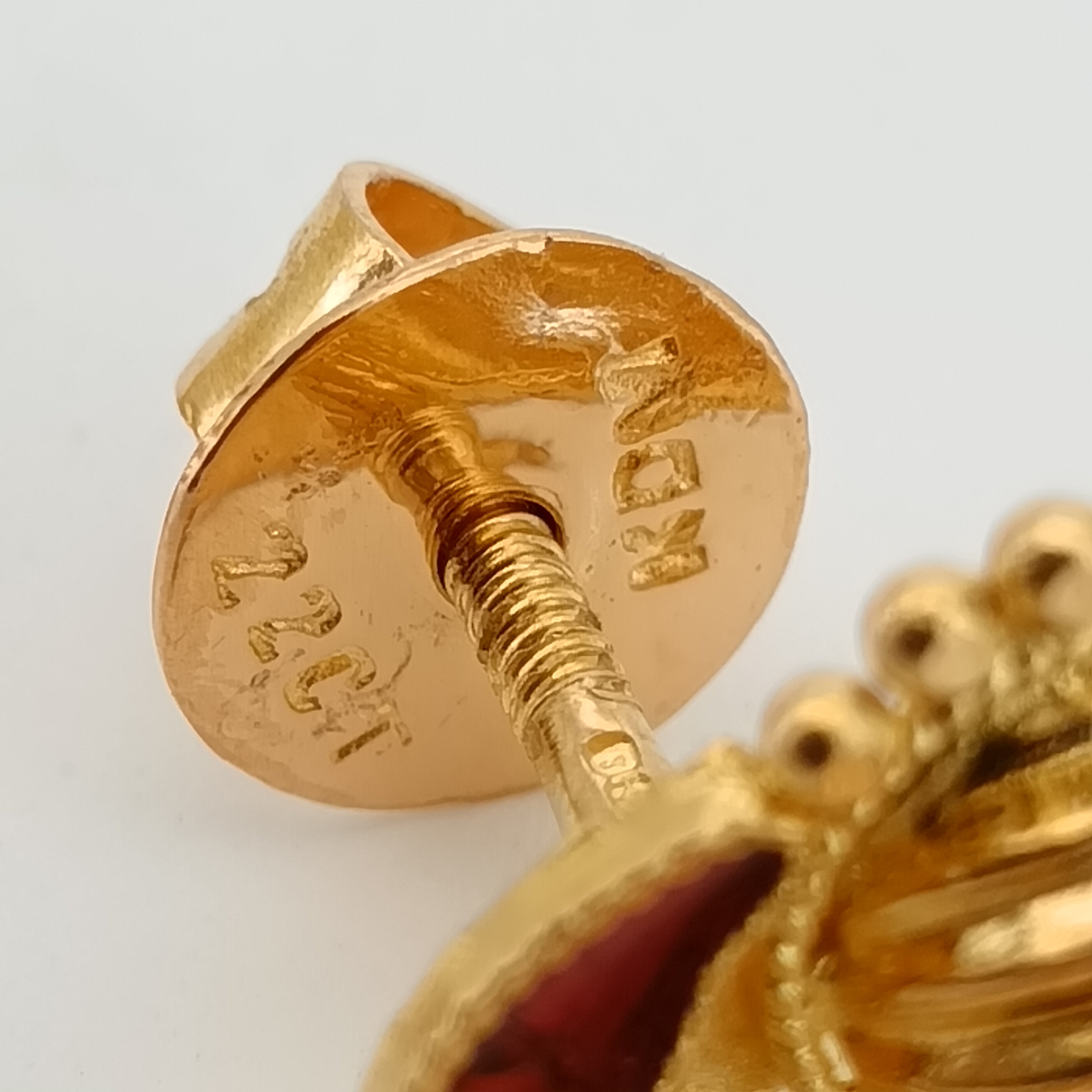 Orecchini - 22 carati Oro giallo - Made in Italy - Handmade