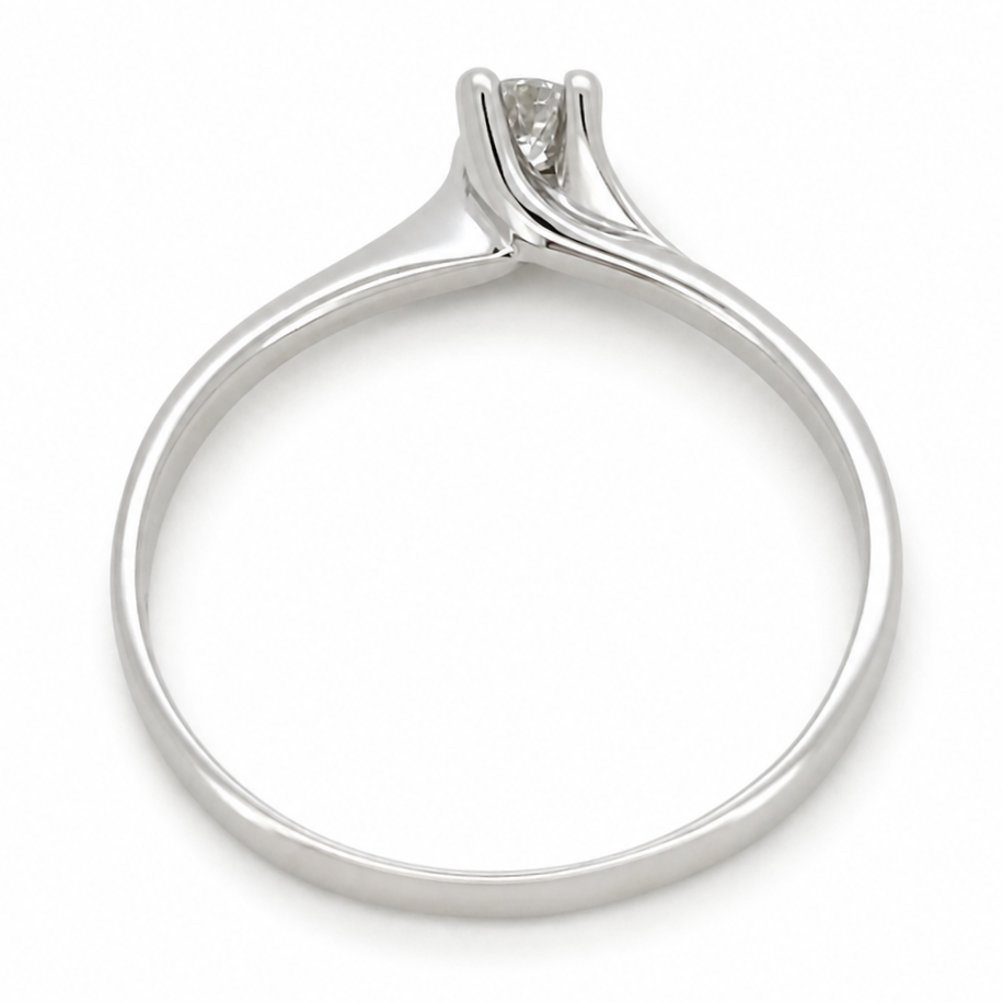 Anello - 18 carati Oro bianco - 0.15ct. tw. Diamante (Naturale) - Made in Italy - Handmade