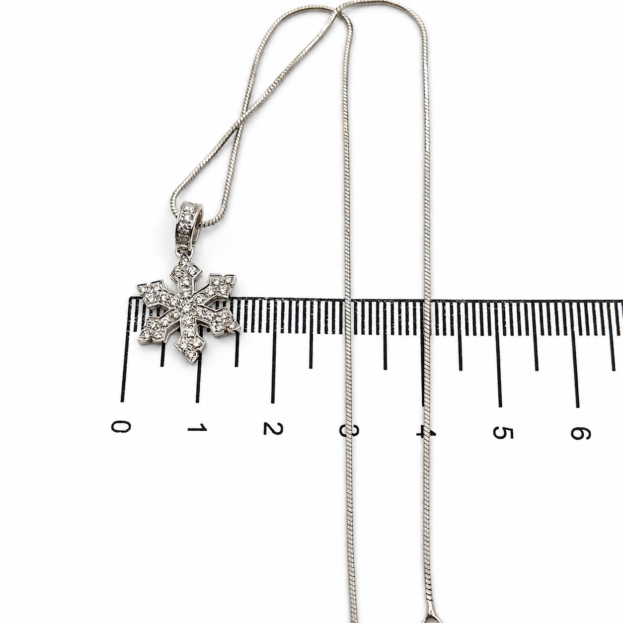 Collana con ciondolo - 18 carati Oro bianco - 0.38ct. tw. Diamante - Made in Italy - Handmade