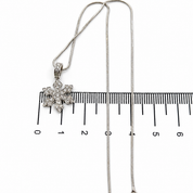 Collana con ciondolo - 18 carati Oro bianco - 0.38ct. tw. Diamante - Made in Italy - Handmade