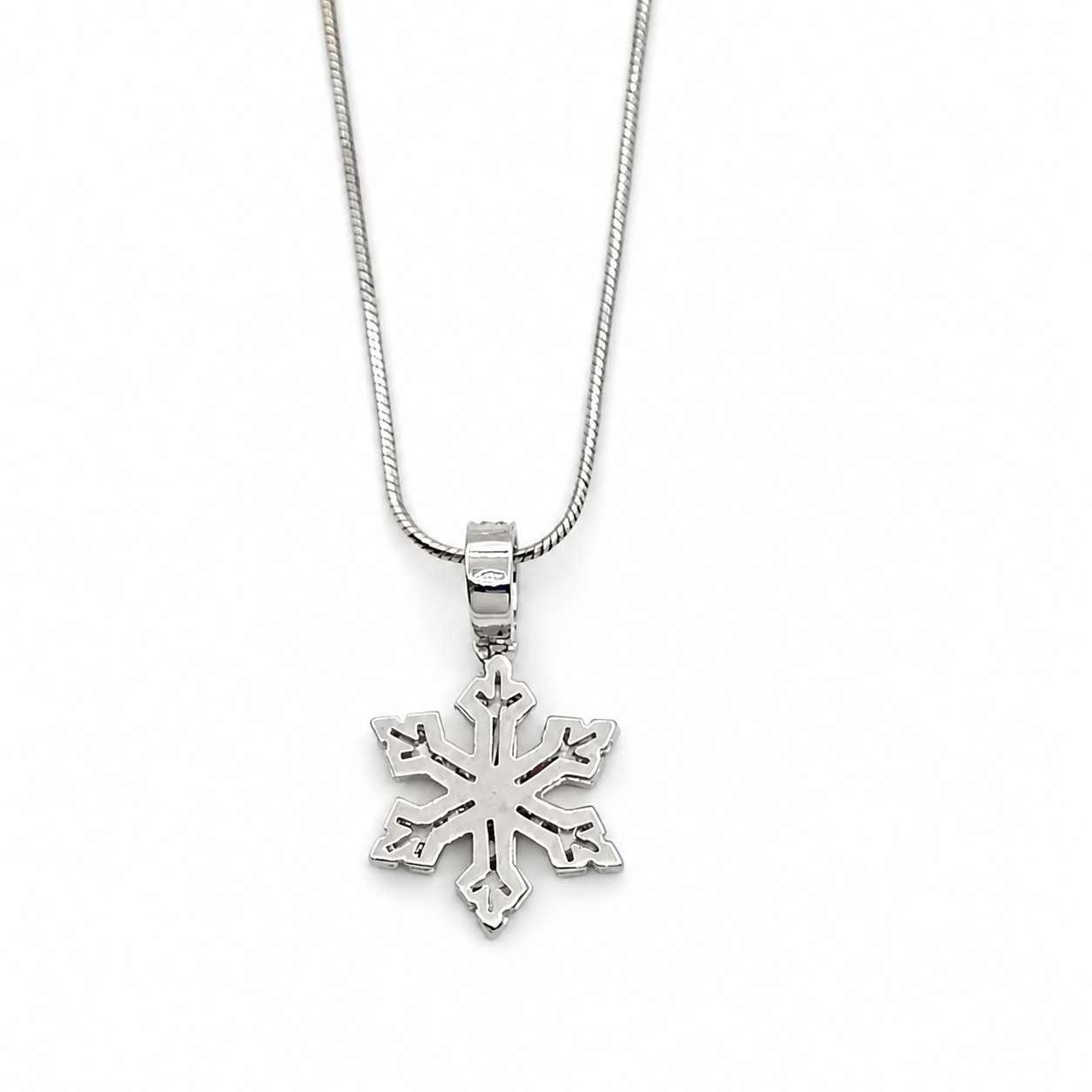 Collana con ciondolo - 18 carati Oro bianco - 0.38ct. tw. Diamante - Made in Italy - Handmade