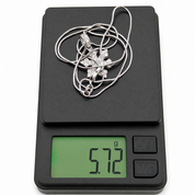 Collana con ciondolo - 18 carati Oro bianco - 0.38ct. tw. Diamante - Made in Italy - Handmade