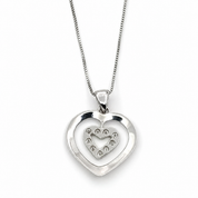 Collana con ciondolo - 18 carati Oro bianco - 0.45ct. tw. Diamante - Made in Italy - Handmade
