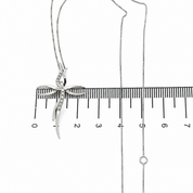 Collana con ciondolo - 18 carati Oro bianco - 0.08ct. tw. Diamante (Naturale) - Made in Italy - Handmade