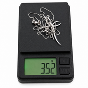 Collana con ciondolo - 18 carati Oro bianco - 0.08ct. tw. Diamante (Naturale) - Made in Italy - Handmade