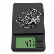 Collana con ciondolo - 18 carati Oro bianco - 0.38ct. tw. Diamante (Naturale) - Made in Italy - Handmade