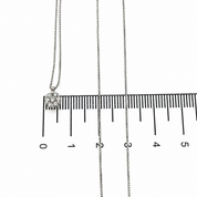 Collana con ciondolo - 18 carati Oro bianco - 0.14ct. tw. Diamante (Naturale) - Made in Italy - Handmade