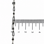 Bracciale - 18 carati Oro bianco Onice - Made in Italy - Handmade