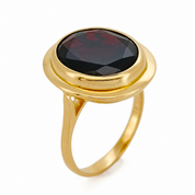 Anello - 18 carati Oro giallo - 7.00ct. tw. Granato - Made in Italy - Handmade