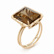 Anello - 18 carati Oro giallo - 8.00ct. tw. Quarzo - Made in Italy - Handmade