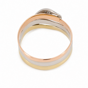 Anello - 18 carati Oro bianco, Oro giallo, Oro rosa - 0.105ct. tw. Diamante (Naturale) - Made in Italy - Handmade