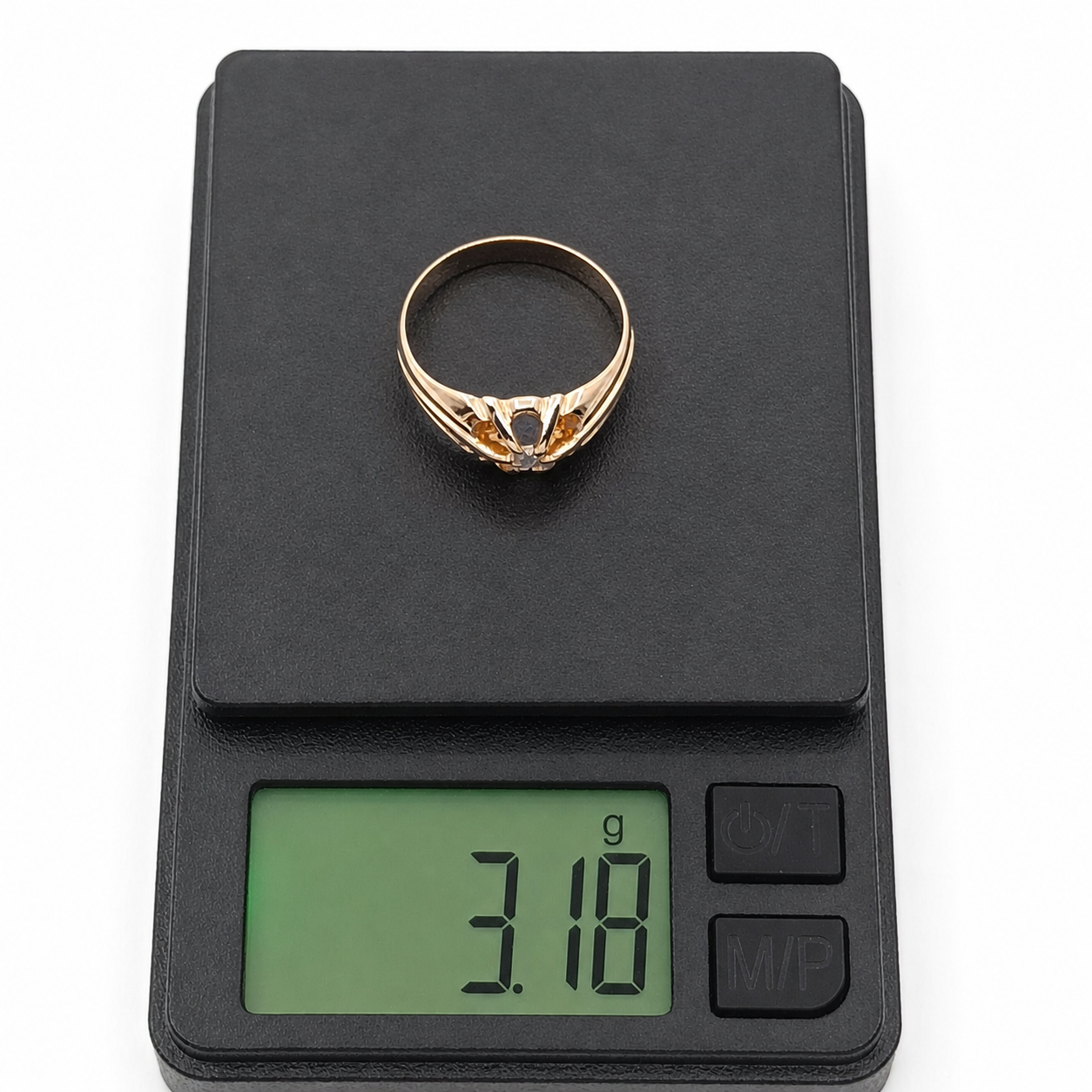 Anello - 18 carati Oro giallo - 0.03ct. tw. Diamante (Naturale) - Made in Italy - Handmade