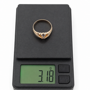 Anello - 18 carati Oro giallo - 0.03ct. tw. Diamante (Naturale) - Made in Italy - Handmade