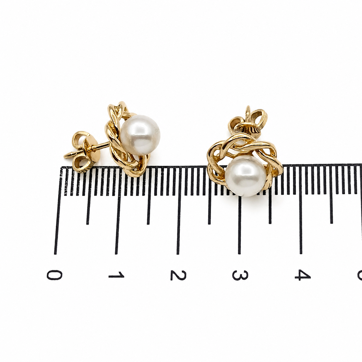 Orecchini - 18 carati Oro giallo Perla - Made in italy - Handmade
