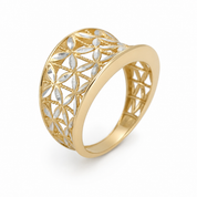 Anello - 18 carati Oro bianco, Oro giallo - Made in Italy - HandMade