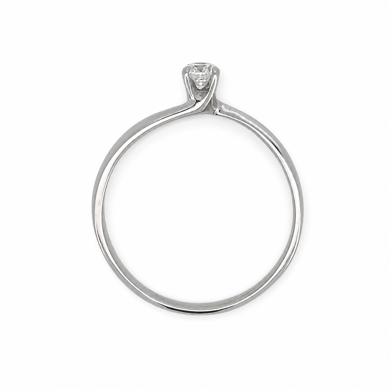 Anello - 18 carati Oro bianco - 0.18ct. tw. Diamante (Naturale) - Made in Italy - HandMade