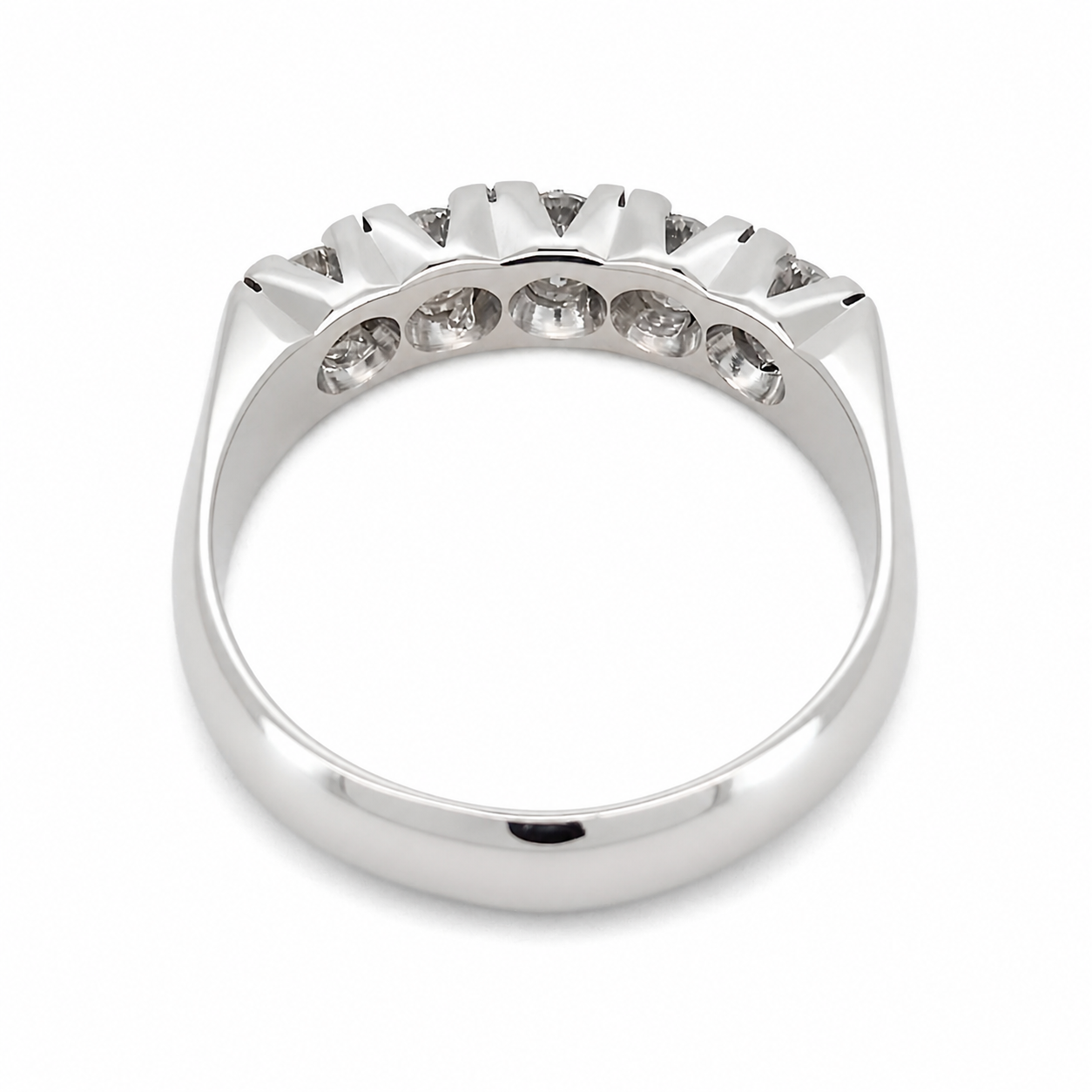 Anello - 18 carati Oro bianco - 0.55ct. tw. Diamante (Naturale) - Made in Italy - HandMade