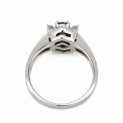 Anello - 18 carati Oro bianco - 0.69ct. tw. Smeraldo - Diamante - Made in Italy - Gi.Val.