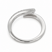 Anello - 18 carati Oro bianco - 0.135ct. tw. Diamante (Naturale) - Made in Italy - HandMade