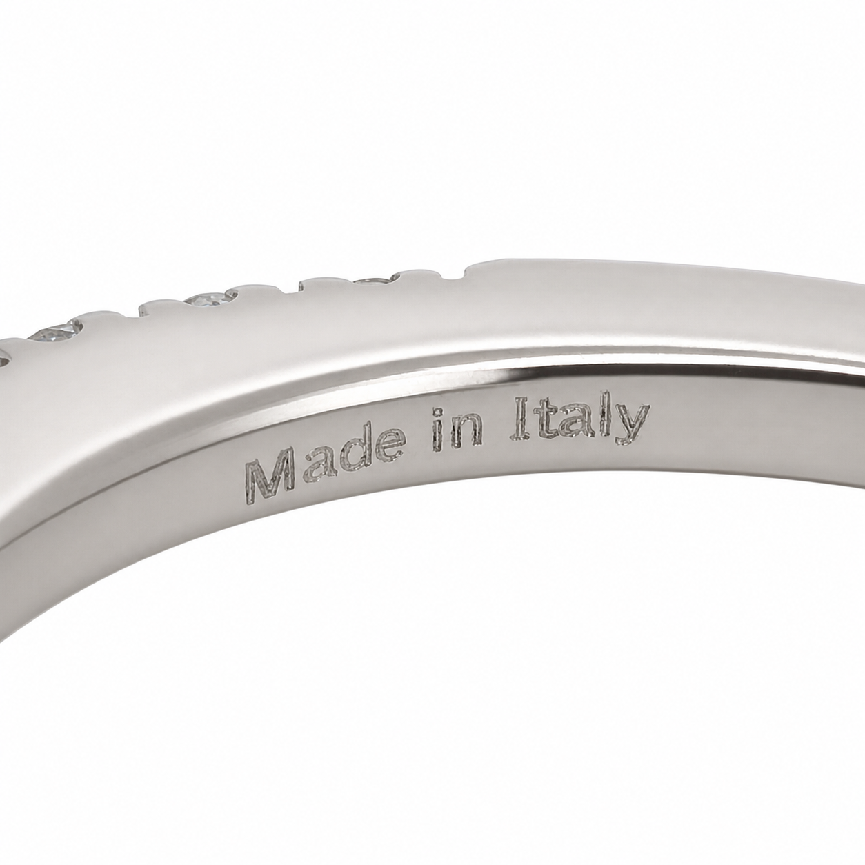 Anello - 18 carati Oro bianco - 0.135ct. tw. Diamante (Naturale) - Made in Italy - HandMade