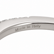 Anello - 18 carati Oro bianco - 0.135ct. tw. Diamante (Naturale) - Made in Italy - HandMade