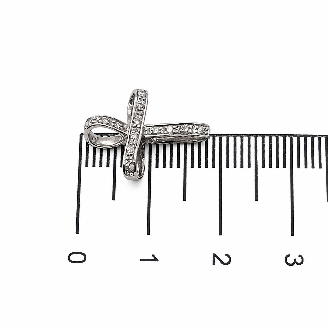 Ciondolo - 18 carati Oro bianco - 0.13ct. tw. Diamante (Naturale) - Made in Italy - Handmade
