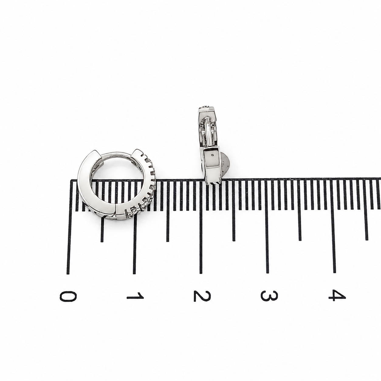 Orecchini - 18 carati Oro bianco - 0.15ct. tw. Diamante (Naturale) - Made in Italy - Handmade