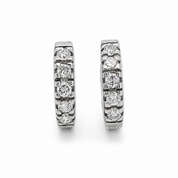 Orecchini - 18 carati Oro bianco - 0.15ct. tw. Diamante (Naturale) - Made in Italy - Handmade