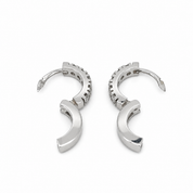 Orecchini - 18 carati Oro bianco - 0.15ct. tw. Diamante (Naturale) - Made in Italy - Handmade