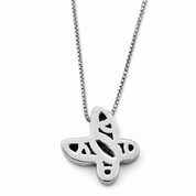 Collana con ciondolo - 18 carati Oro bianco - 0.17ct. tw. Diamante (Naturale) - Made in Italy - Handmade