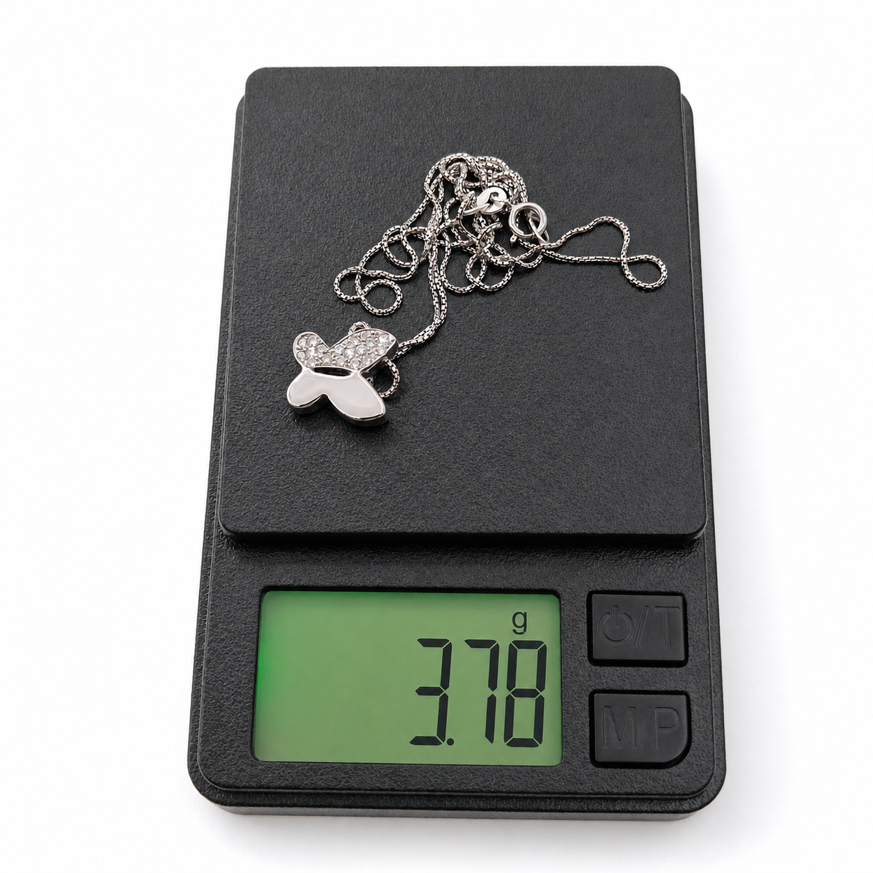 Collana con ciondolo - 18 carati Oro bianco - 0.17ct. tw. Diamante (Naturale) - Made in Italy - Handmade