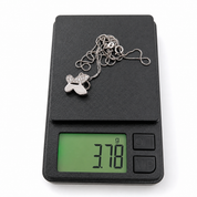 Collana con ciondolo - 18 carati Oro bianco - 0.17ct. tw. Diamante (Naturale) - Made in Italy - Handmade