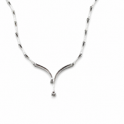Collana con ciondolo - 18 carati Oro bianco - 0.15ct. tw. Diamante (Naturale) - Made in Italy - Handmade