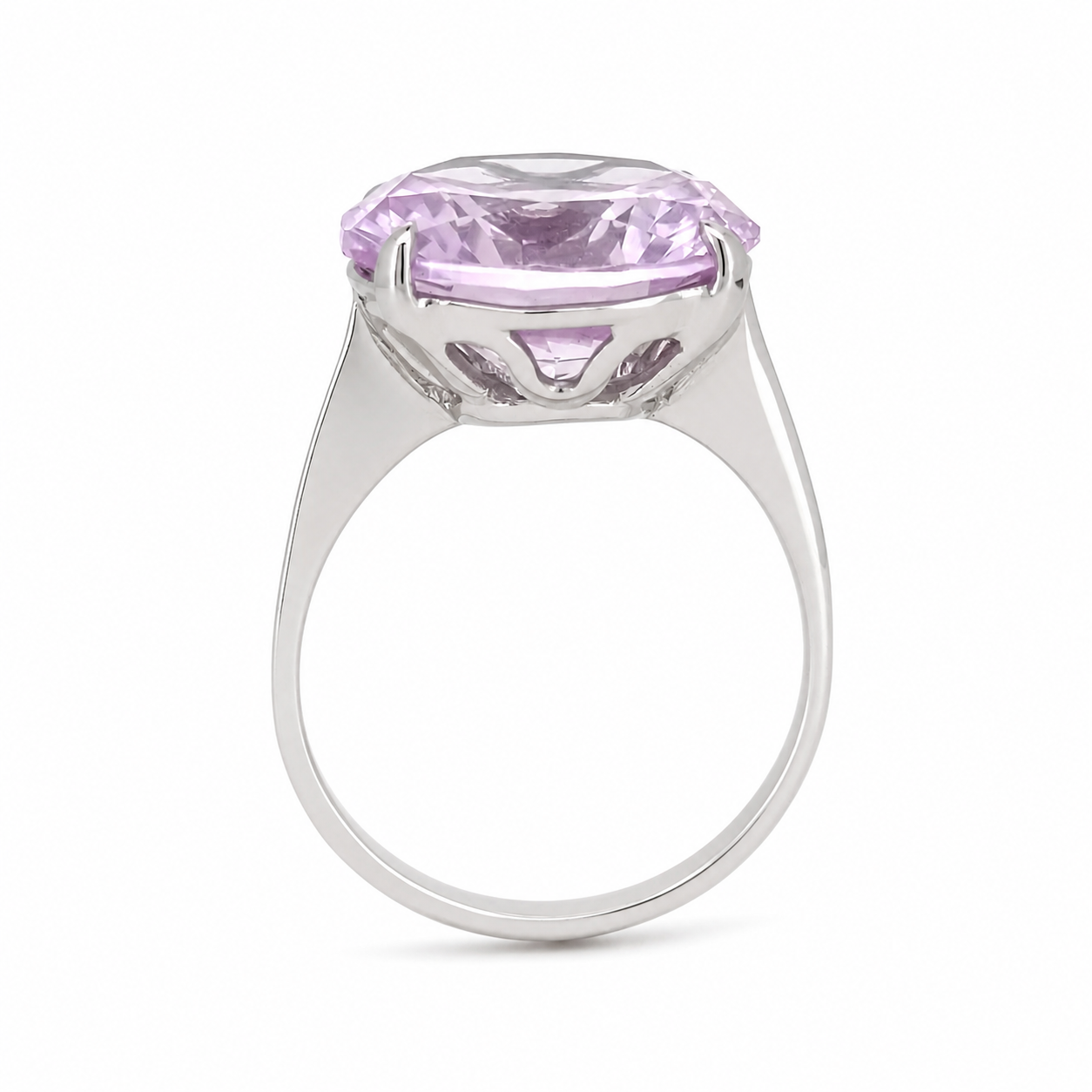 Anello - 18 carati Oro bianco - 10.00ct. tw. Quarzo - Made in Italy - Handmade