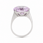 Anello - 18 carati Oro bianco - 10.00ct. tw. Quarzo - Made in Italy - Handmade