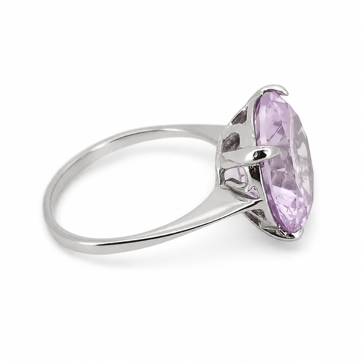 Anello - 18 carati Oro bianco - 10.00ct. tw. Quarzo - Made in Italy - Handmade