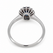 Anello - 18 carati Oro Bianco - 1.24ct. tw. Zaffiro - Diamante - Made in Italy - Handmade
