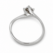 Anello - 18 carati Oro bianco - 0.08ct. tw. Diamante (Naturale) - Made in Italy - HandMade