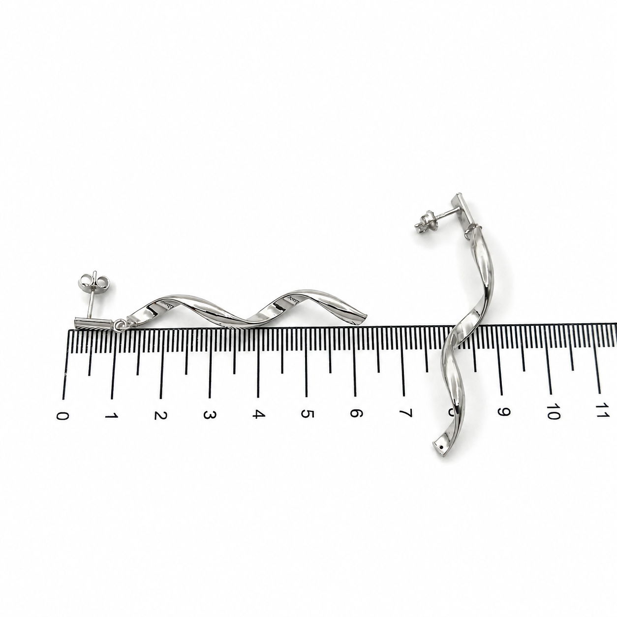 Orecchini - 18 carati Oro bianco - Made in Italy - Handmade