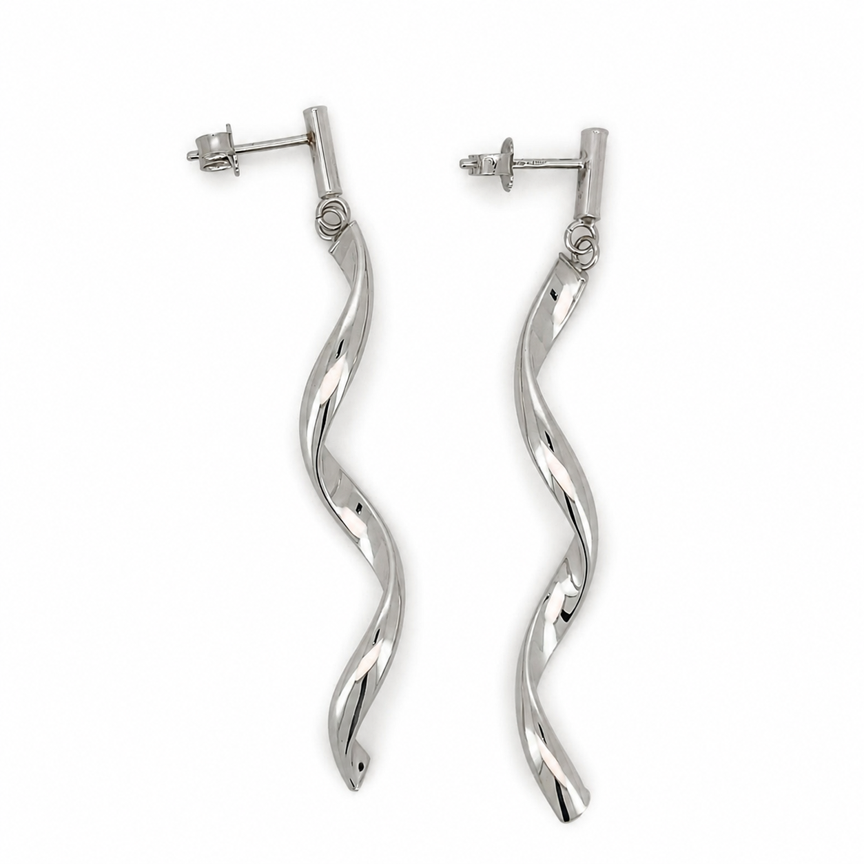 Orecchini - 18 carati Oro bianco - Made in Italy - Handmade