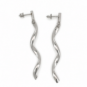 Orecchini - 18 carati Oro bianco - Made in Italy - Handmade