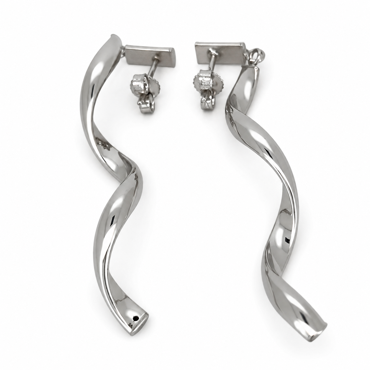 Orecchini - 18 carati Oro bianco - Made in Italy - Handmade